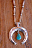 Vintage Navajo Sterling Necklace with Turquoise Naja