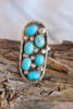 Bold and Beautiful Very LARGE Sterling Navajo Turquoise Ring Size 9