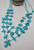 Vintage Three Strand Native American Turquoise Fetish Necklace