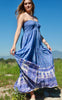 SALE Love my Sunshine Handmade Block Print Gauzy Indian Halter Maxi dress