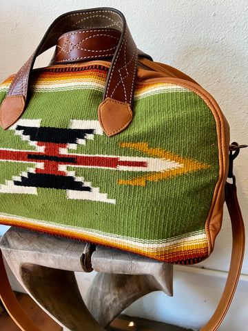 RARE Antique Chimayo One Of a Kind Deerskin Overnighter Bag