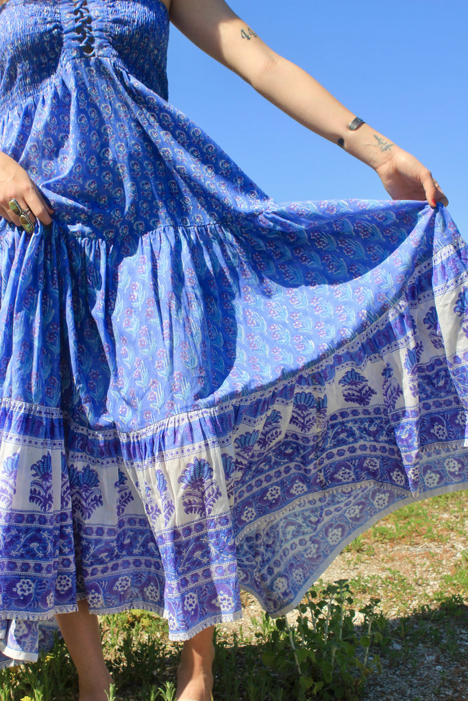 SALE Love my Sunshine Handmade Block Print Gauzy Indian Halter Maxi dr Honeywood SALE Love my Sunshine Handmade Block Print Gauzy Indian Halter Maxi dr Honeywood