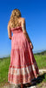 SALE "Petal Pink" Gauzy Indian Block Print Maxi Halter Dress "Love my Sunshine"