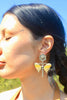 Signed Navajo Bumble Bee Jasper Butterfly Earrings