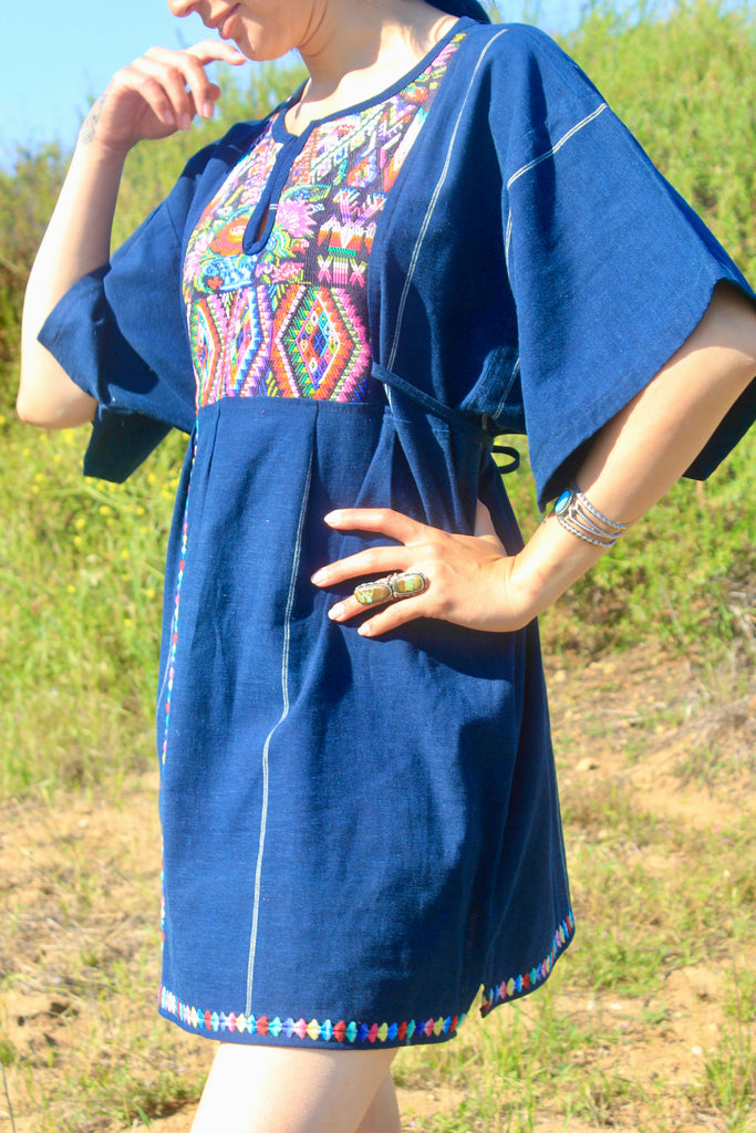 guatemalan embroidered dress Handmade Guatemalan Embroidered Dress: Girls Cotton Floral Party Dress