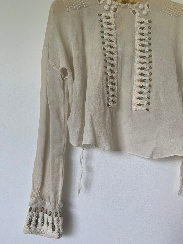1920s Highly Detailed Hand Embroidered Blouse – Honeywood