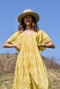 Vintage Sunshine Yellow Dress Ethnic Cotton Dress