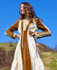 "Forest Moon" 1970s Gunnel Sax Velvet Corset Maxi Dress