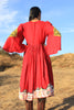 1970s Hand Embroidered Pashtun Afghani Dress with Kuchi Mirrored