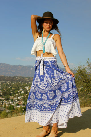 Vintage Maxi Wrap Skirt