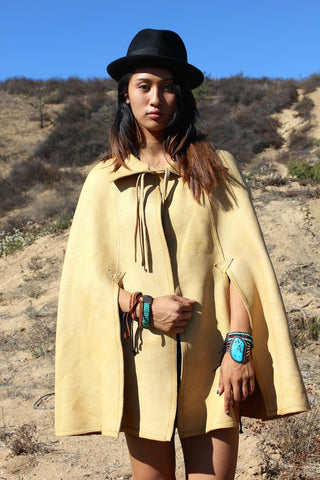 < Honeywood Original > Handmade Deerskin Cape