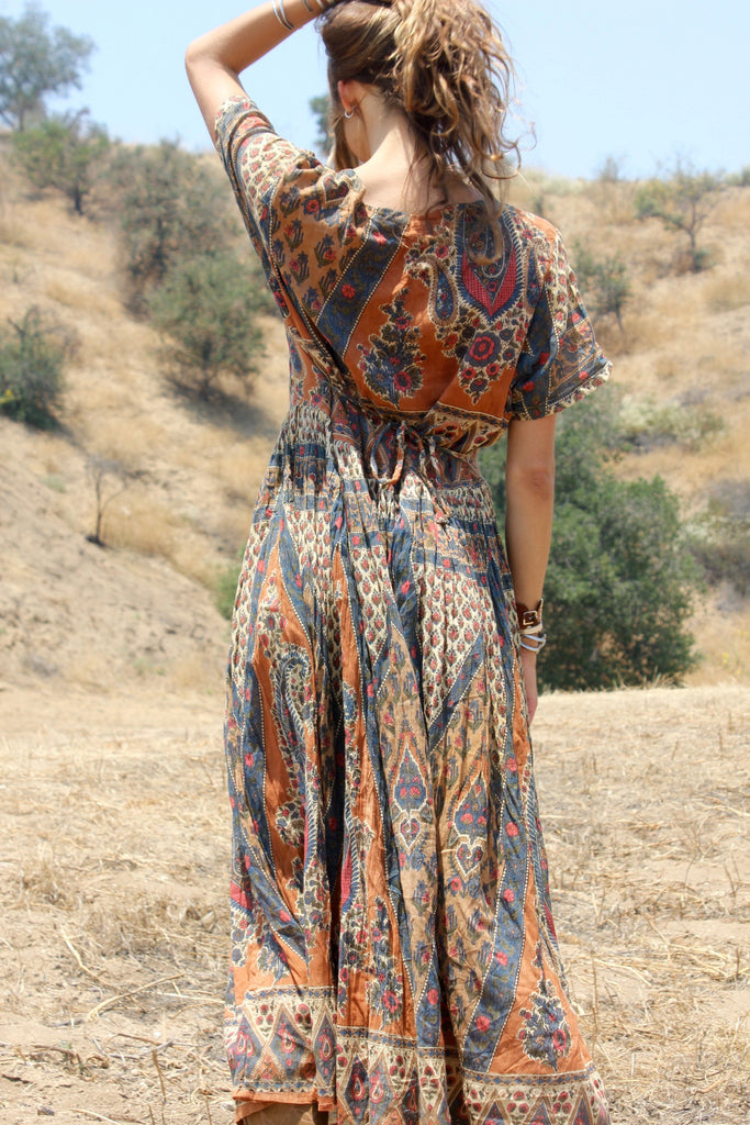 Vintage Indian Gauze Summer Dress Honeywood Vintage Indian Gauze Summer Dress Honeywood