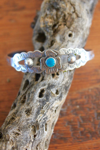 Fred Harvey Era Navajo Cuff with Thunderbird