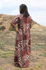 Bohemian Earthy Ethnic Maxi Dress Circa 1970s