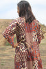 Bohemian Earthy Ethnic Maxi Dress Circa 1970s