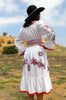 "The Flower Queen" Hand Embroidered Vintage Eastern European Folk Dress