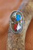Hand Crafted Native American Turquoise and Coral Ring
