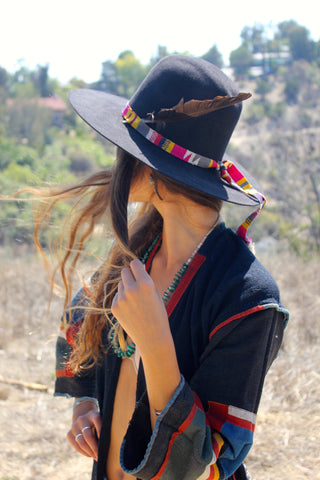 The "Texas Star" Vintage Black Reshaped Beaver Hat