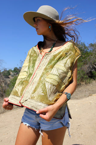 Vintage Afghan Embroidered Vest
