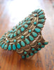 STUNNING Old Pawn Native American Turquoise Cluster Cuff
