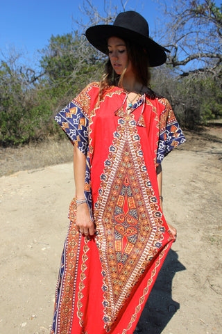 1970s Deadstock Dashiki Maxi Dress