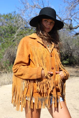 Chestnut 1960s Suede Fringe Jacket