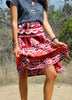"Zodiac" 1970s Batik Wrap Skirt Zodiac