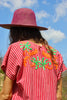 Vintage 1970s Mexican Folk Art Maxi Dress "Telas Tlaquepaque"