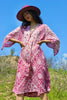 "Rosè" Vintage 1970s Adini Style Indian Block Print Gauze Dress