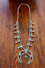 Native American Squash Blossom with Turquoise Signed Sterling