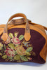 "Whiskey and Roses" Antique Needlepoint Handmade One of A Kind Honeywood Overnighter Bag