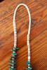 SALE Vintage Navajo Chunk Malachite and Heishi Necklace