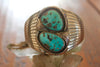 Signed Navajo Elegant Handmade Sterling Turquoise Cuff