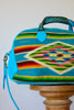 1930s Mexican Saltillo Textile Handmade Honeywood Overnighter Bag