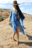 "Water and Sky " Totally Blown One of a Kind Indigo Poncho