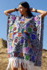 "Cosmic Peacocks" Vintage Hand Embroidered Mexican Poncho