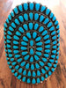 Large Zuni Antique Turquoise Cluster Cuff  STUNNING