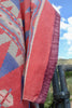 Ombre Blue and Red Southwestern Beacon Native Design 1930s Blanket