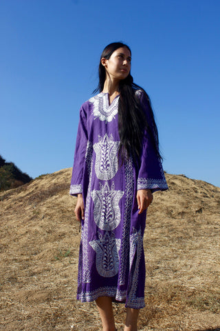 1970s Turkish Cotton Embroidered Kaftan