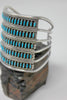 Old Pawn Zuni Petite Point Cuff Sterling and Turquoise