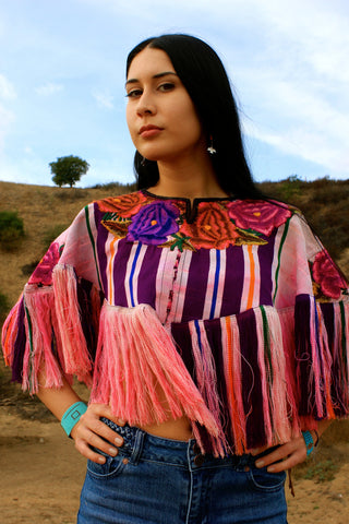 Exquisite Bohemian Huipil Poncho