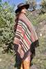 Early Century Hand Woven Wool Southwestern Shawl with Silk Fringe