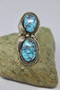 Navajo 1970s Kingman Spiderweb Turquoise Ring 8.5