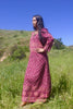 1970s Indian Block Print Cotton Maxi Dress