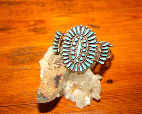 Reserved Old Pawn Cluster Petite Point Native American Turquoise Neckl –  Honeywood