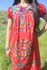 Vintage Hand Embroidered Mexican Maxi Dress