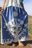 1970s Folk Art Vintage Hand Embroidered "Tree of Life" Mexican Maxi Skirt