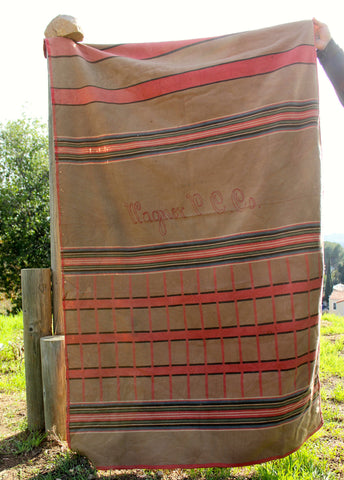 "Wagner" 1940s Embroidered Indian Camp Blanket