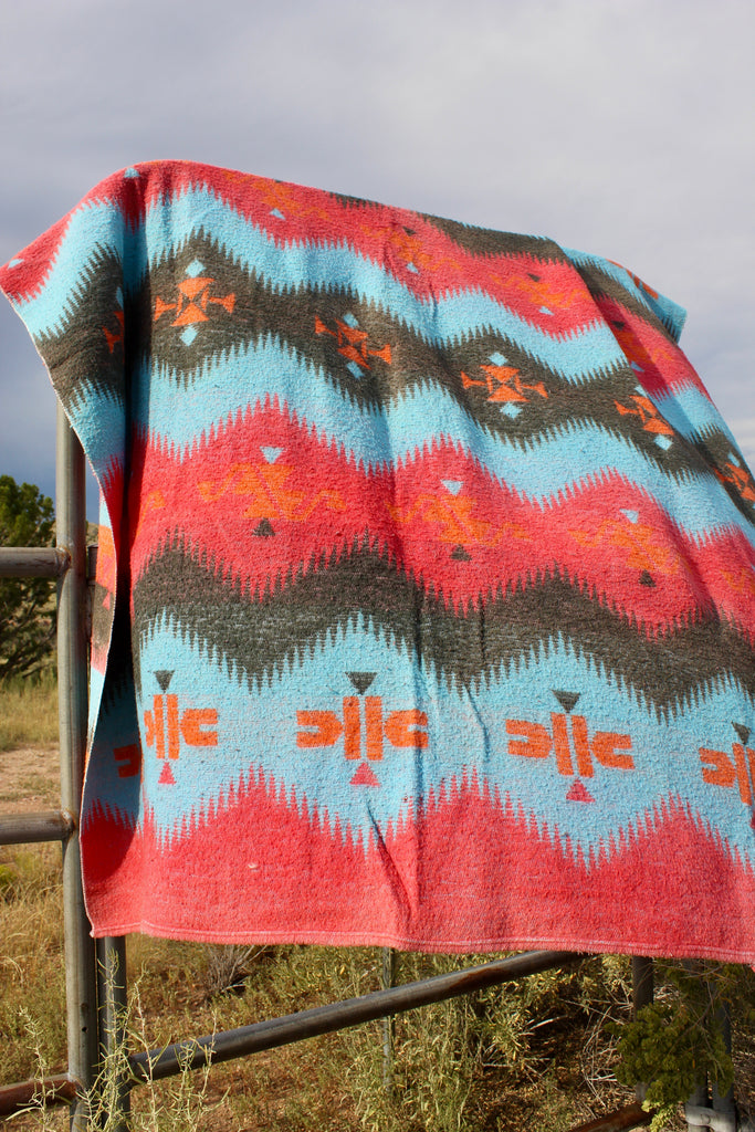 Vintage Southwestern Indian Blanket Circa ~ Mid Century