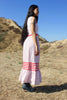 "Cosmic Mexican Prairie" 1970s Hand Embroidered Maxi Dress